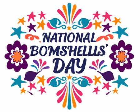 Glamorous Women Vector Graphic, National Bombshells&rsquo; Day Holiday Illustration