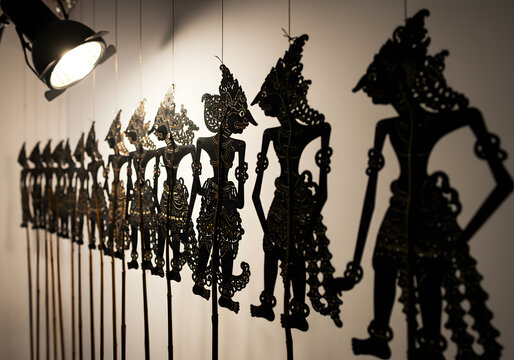 Shadow puppet collection display