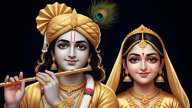 Radha Krishna ai genrated photo 