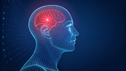 Obraz premium 3D anatomy illustration of brain pain and neurological activity concept