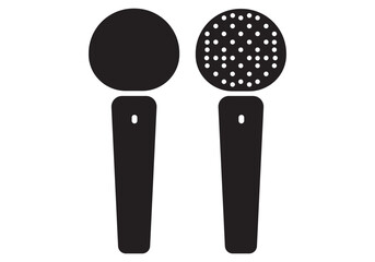 Fototapeta premium Studio Microphone Cut File Retro Microphone Radio Station Music Recording Radio Rec. Microphone Icons set.