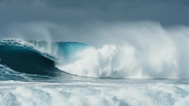 Big ocean wave barrel.