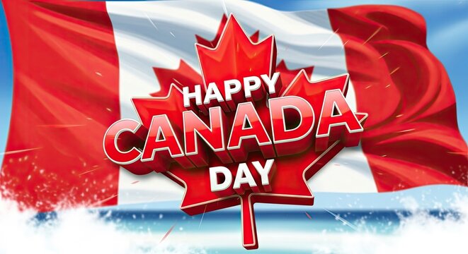 Happy canada day celebration a vibrant display of national pride