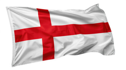 Fototapeta premium England flag waving with vibrant red and white colors symbolizing national pride and identity