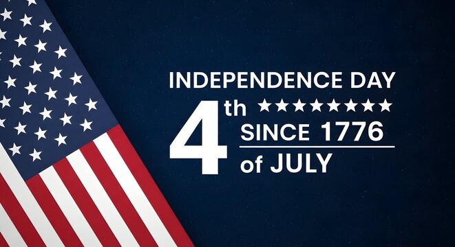 Celebrating american independence day 4th of july freedom since 1776 patriotic spirit
