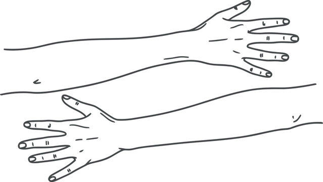 Two open hands reaching out in a gentle embrace or welcome