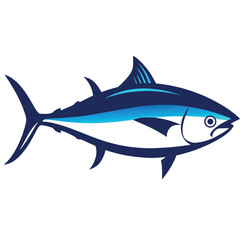 Naklejka premium Bluefin tuna illustration with a sleek streamlined body design