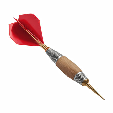 Red dart isolated on transparent background