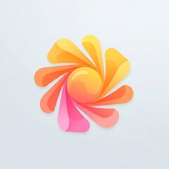 Fototapeta premium Abstract Colorful Flower Shaped Logo Design Element.