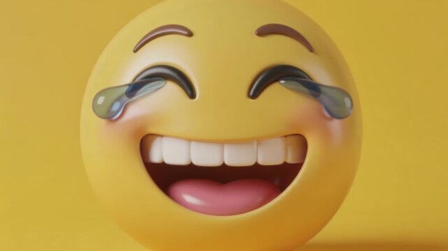 Joyful Emoji Face Crying Tears of Laughter