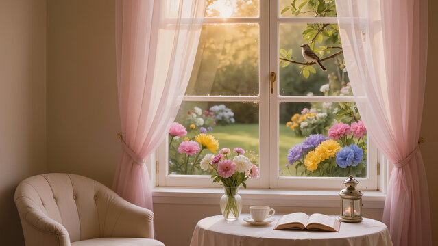 flowers in the window