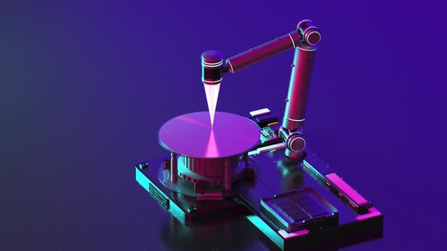3d rendering EUV lithography systems for semiconductor manufacturing 4k footage