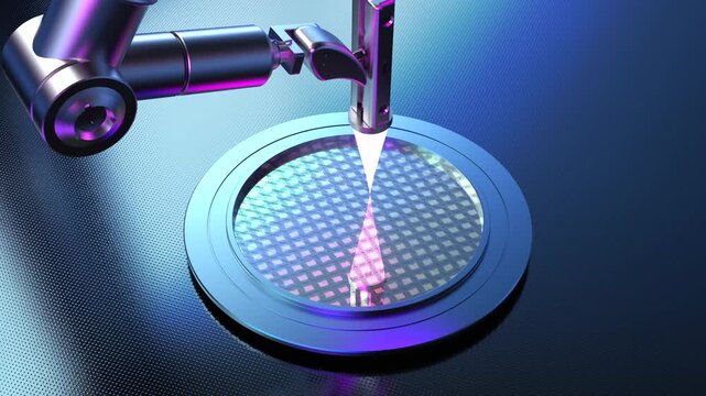3d rendering EUV lithography systems for semiconductor manufacturing 4k footage