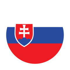 Obraz premium The national flag of slovakia with a rounded bottom edge