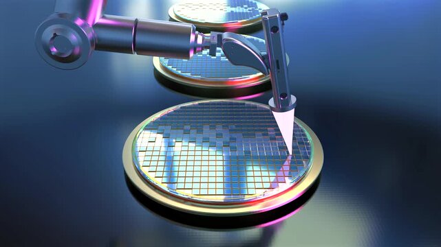 3d rendering EUV lithography systems for semiconductor manufacturing 4k footage