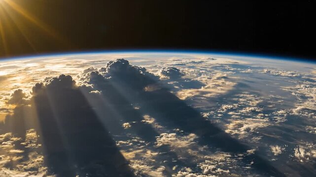 Earth from space sunrise.