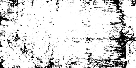 Obraz premium Abstract Black and White Grunge Distressed Texture Overlay Vector Background for Graphic Design