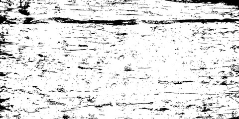 Fototapeta premium Abstract Grunge Wood Grain Vector Texture Overlay Dust and Scratches Black and White Distress Background