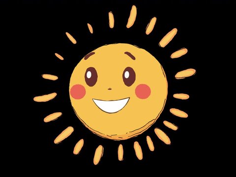 2K sun cartoon character