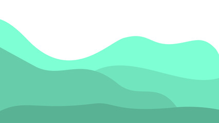 Obraz premium Abstract Turquoise Wave Background with Fluid Shapes. Modern minimalist design in vibrant aquamarine tones. Perfect for professional banners and creative digital wallpapers. 