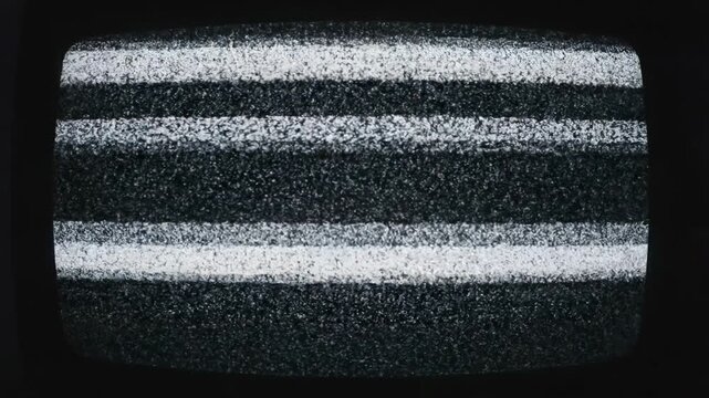 Glitch noise static with television screen effect concept. Vintage television screen with static noise and distorted black and white interference pattern