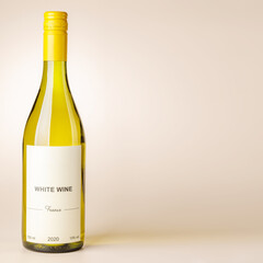 Fototapeta premium White wine bottle mockup