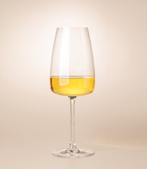 Fototapeta premium White wine glass