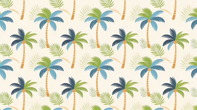 seamless pattern with green leaves