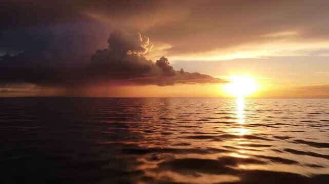 Ocean sunset storm. (1)
