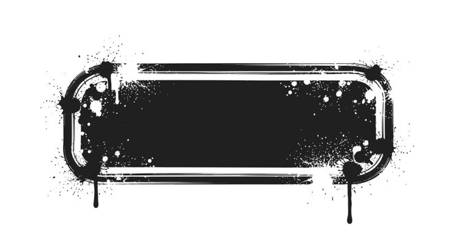 Black Grunge Distressed Metal Sign Plate.