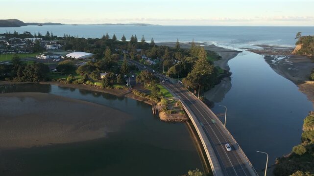 Orewa Beach Bridge Overpass to Beach