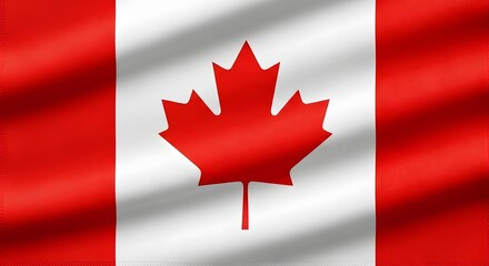 Obraz premium The national flag of canada featuring a prominent red maple leaf emblem