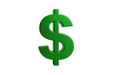 Obraz premium Green dollar sign icon in 3d representing finance, capital, investment, and wealth, isolated on a transparent background
