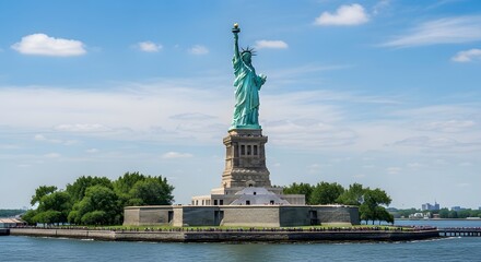 Fototapeta premium The statue of liberty national monument in new york city