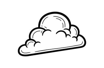 Fototapeta premium White cloud illustration on black background