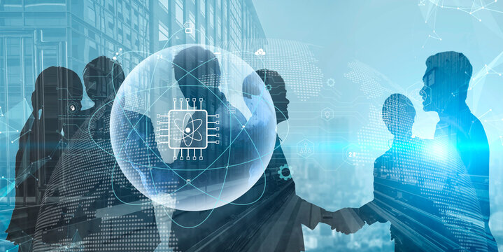 A global quantum computing network for the future of communication and data processing. A worldwide system powered by quantum technology and AI. Motif