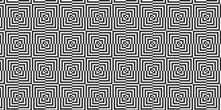 abstract geometric seamless pattern, square op art seamlees pattern