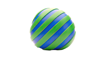 Obraz premium Abstract Easter Egg with Blue and Green Stripes