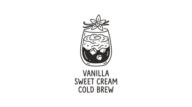 Vanilla Sweet Cream Cold Brew Coffee with Vanilla Bean