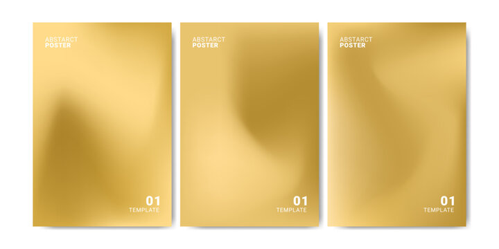 Luxury gold gradient poster template with soft liquid texture for premium invitation, cover, creative design, presentation, flayer