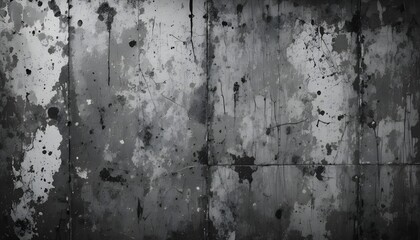 Fototapeta premium Grungy concrete wall with stains and weathered texture, perfect for industrial-style backgrounds.