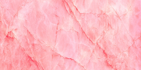 Fototapeta premium Pink marble texture background with red veins and cracks, Elegant luxury design element for wall or floor pattern