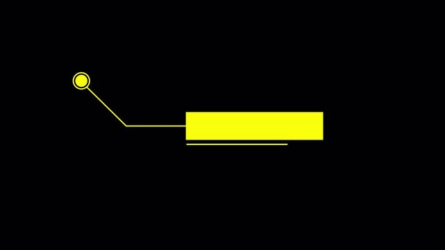  clean lower third from a line and vanishes in the alpha channel, transparent background
