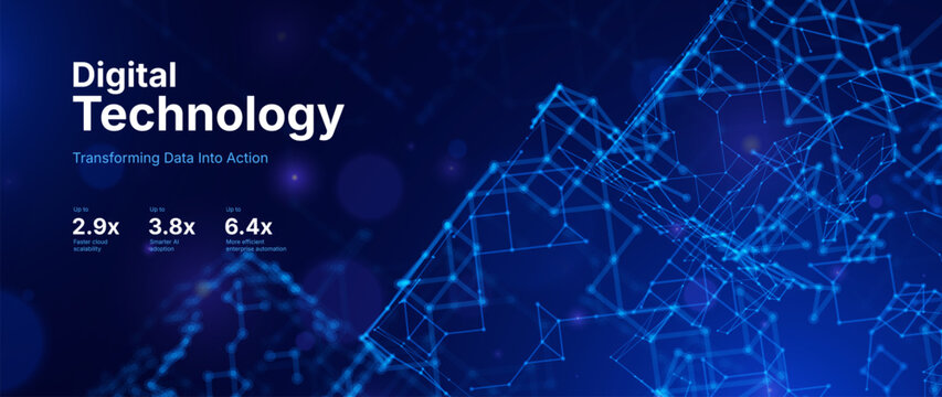 Abstract Digital Structure. Futuristic Tech Data Flow. Digital Banking, Blockchain and Innovation. Financial Technologies Concept. Vector Illustration. 