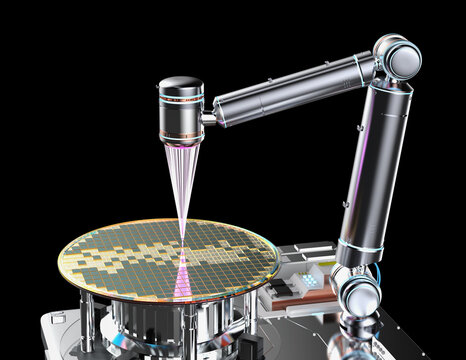EUV lithography systems for semiconductor manufacturing isolated on black