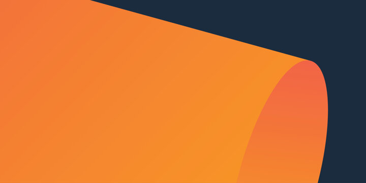 Background geometric shapes. Gradient orange color folding paper