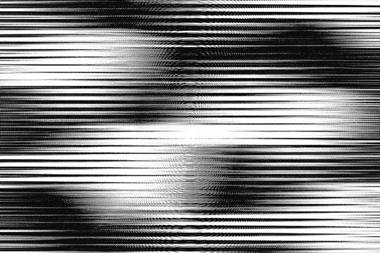 Dynamic abstract background of distorted horizontal lines resembling digital interference and visual noise, creating a mesmerizing and distorted visual 