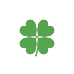 Fototapeta premium Green Four Leaf Clover Symbol Nature Illustration