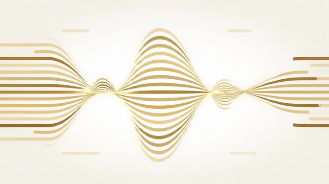 Abstract Golden Sound Waveform Visualization Background Animation.