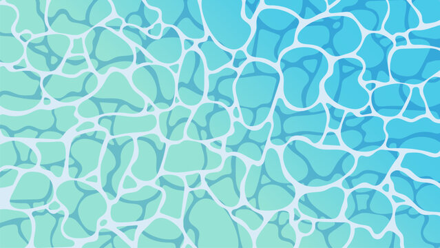 水面のイラスト　青い海　プール　透明感